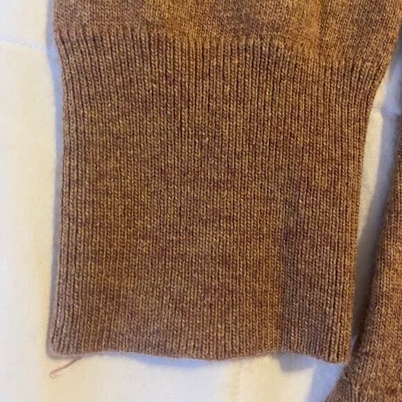 J Crew Sweater Small NEW Tan V Neck Wool Blend Tunic Re-Imagined - Picture 7 of 16